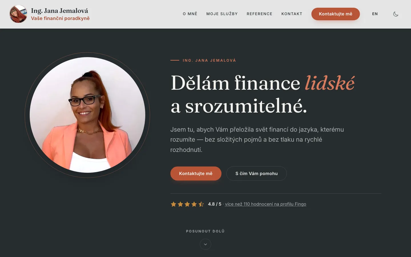 janajemalova.cz — Niezależna doradczyni finansowa, Ostrawa