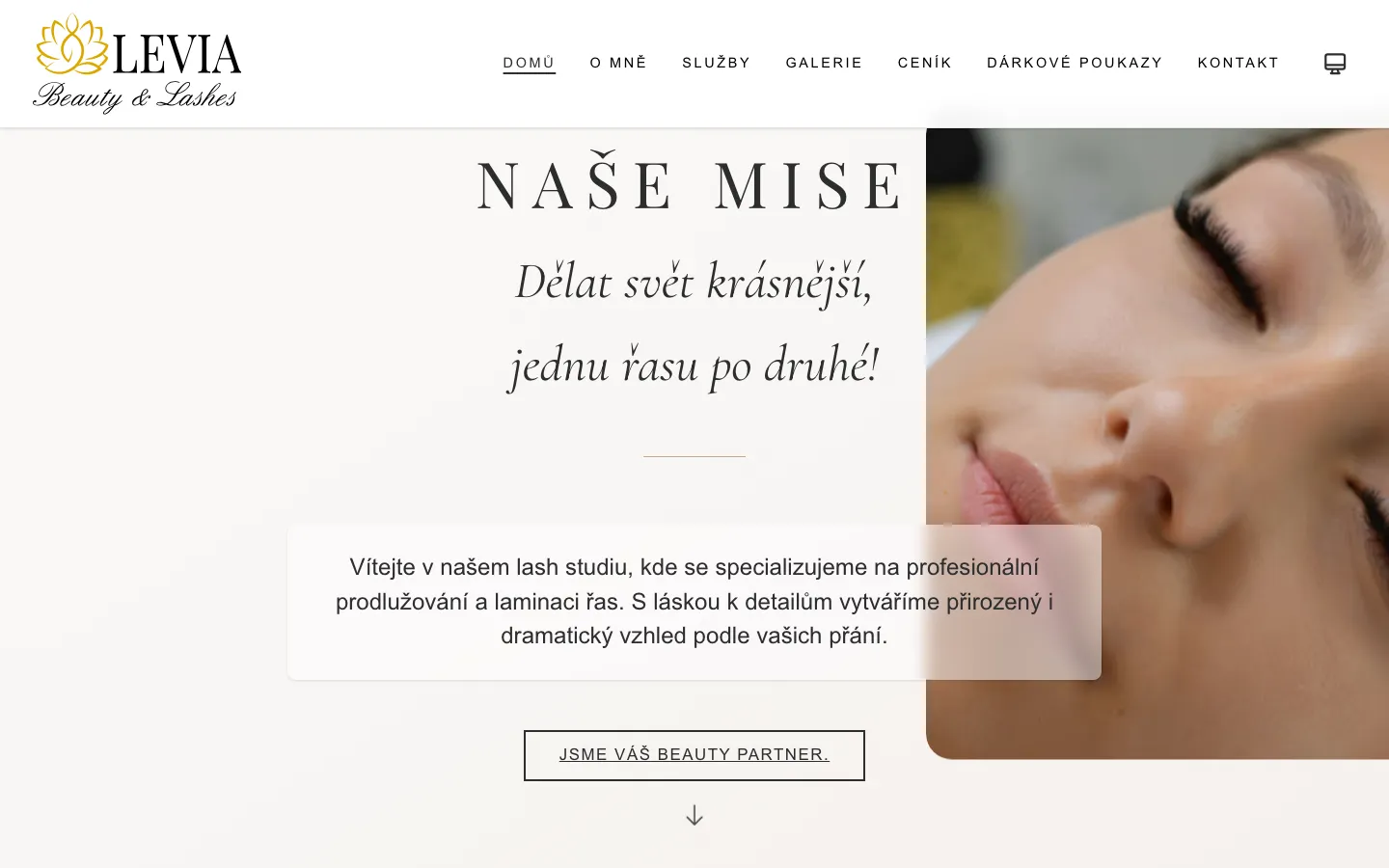 leviabeauty.cz — Studio przedłużania rzęs, Ostrawa